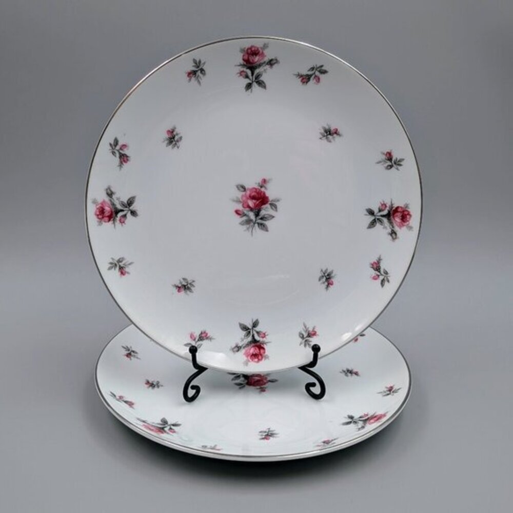 Vintage Meito China Rose Chintz - Set of 2 Shabby Chic Plates
